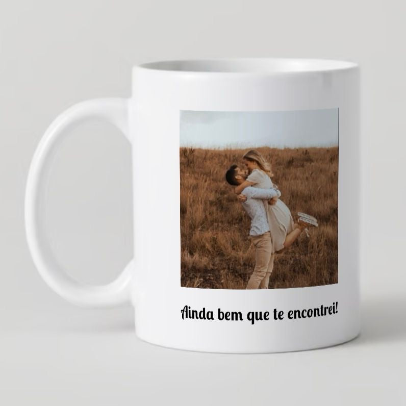 caneca personalizada com fotografia e frase