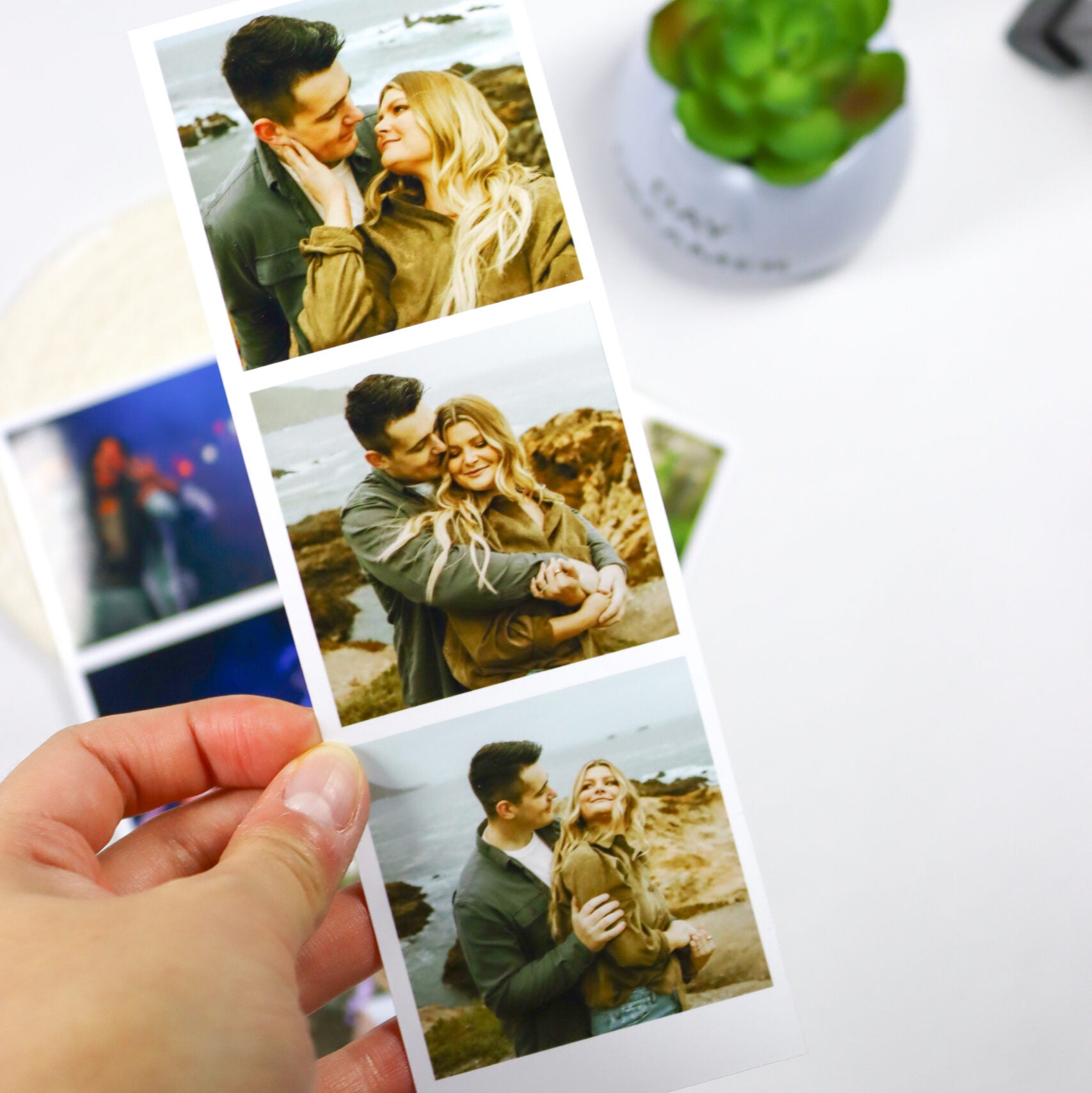 tira de 3 fotos com borda